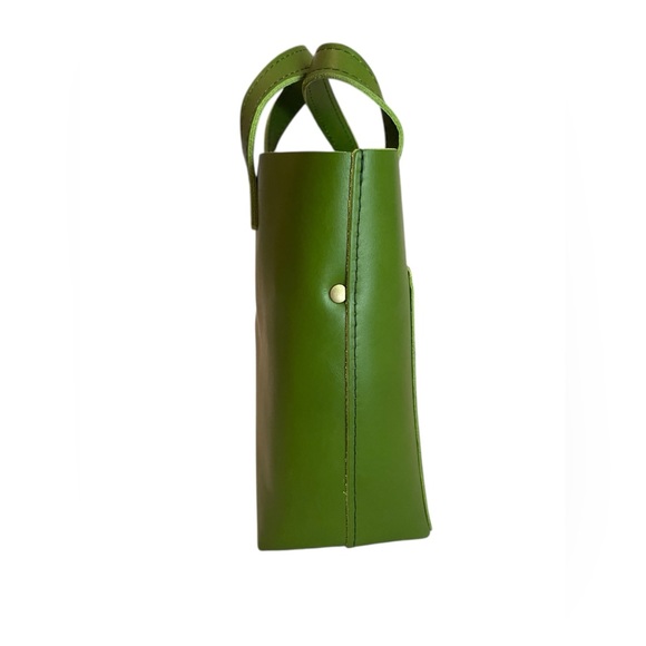 Portland Leather Goods Mini Crossbody Tote Green Apple - Picture 6 of 12